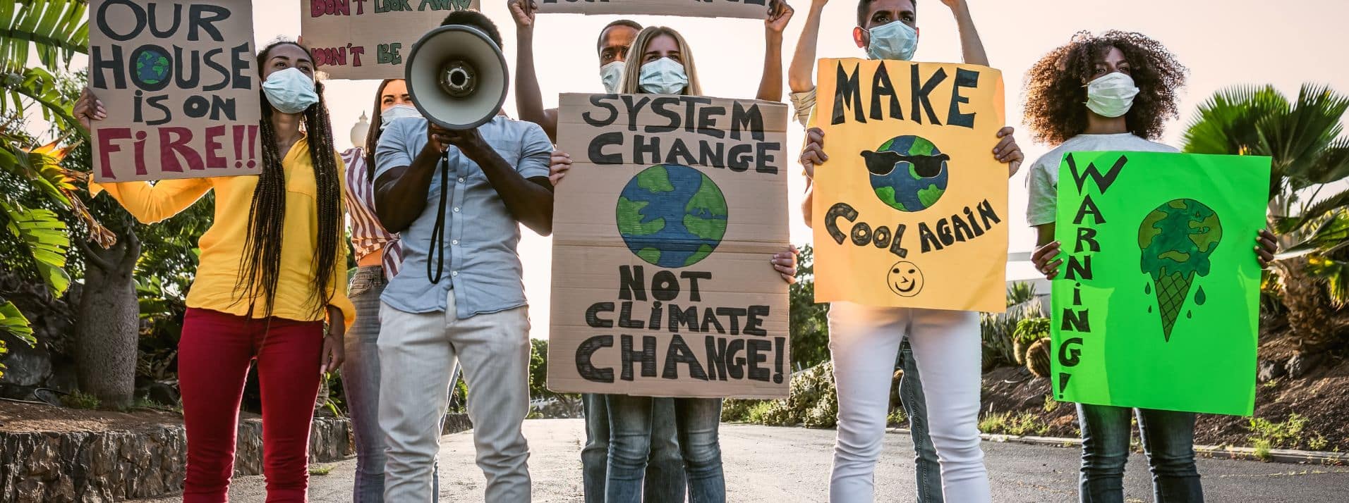 People Protesting For Environmental Rights and Protecting the Earth